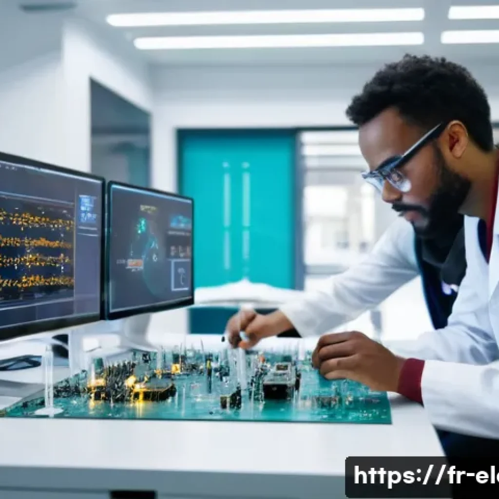 전자기기 자격증으로 갈 수 있는 직무 - **Prompt:** A group of diverse young French engineers, both men and women in their late 20s to early...