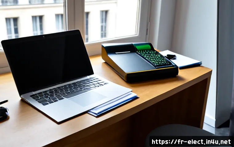 전자기기 이직을 위한 이력서 작성법 - Photorealistic French electronics professional in a bright Paris apartment workspace, carefully arra...